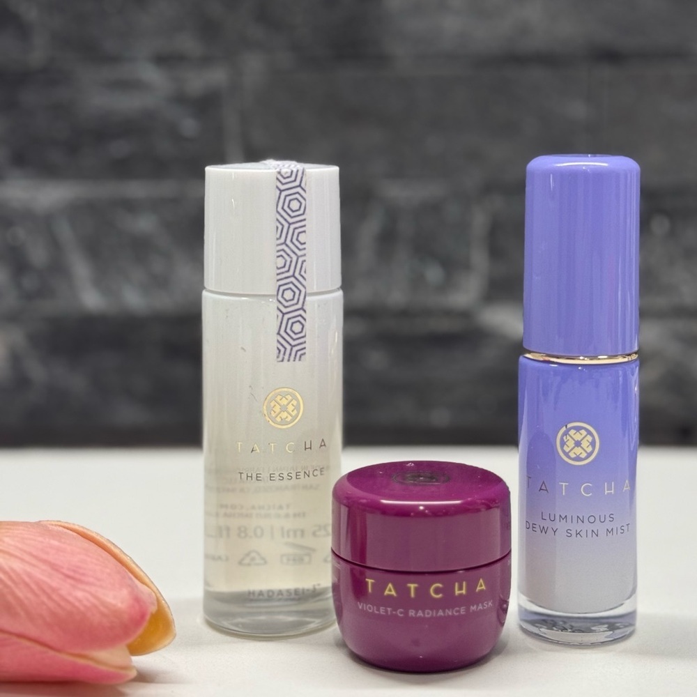 Tatcha Glow Essentials Travel Set – Mask, Mist & Firming Essence